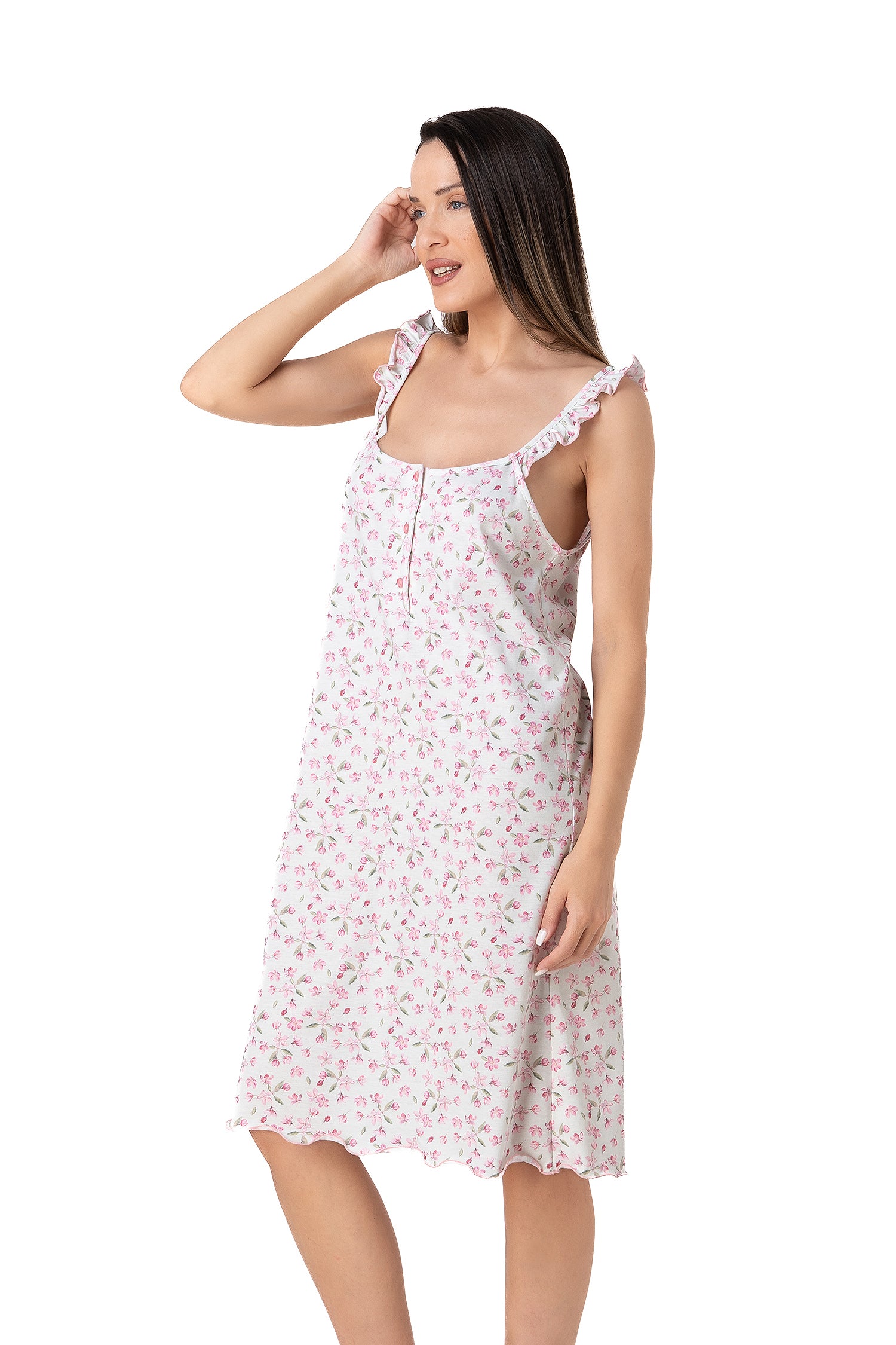 Relax - Γυναικείο Νυχτικό Cami με Κουμπιά & Μοτίβο Paisley