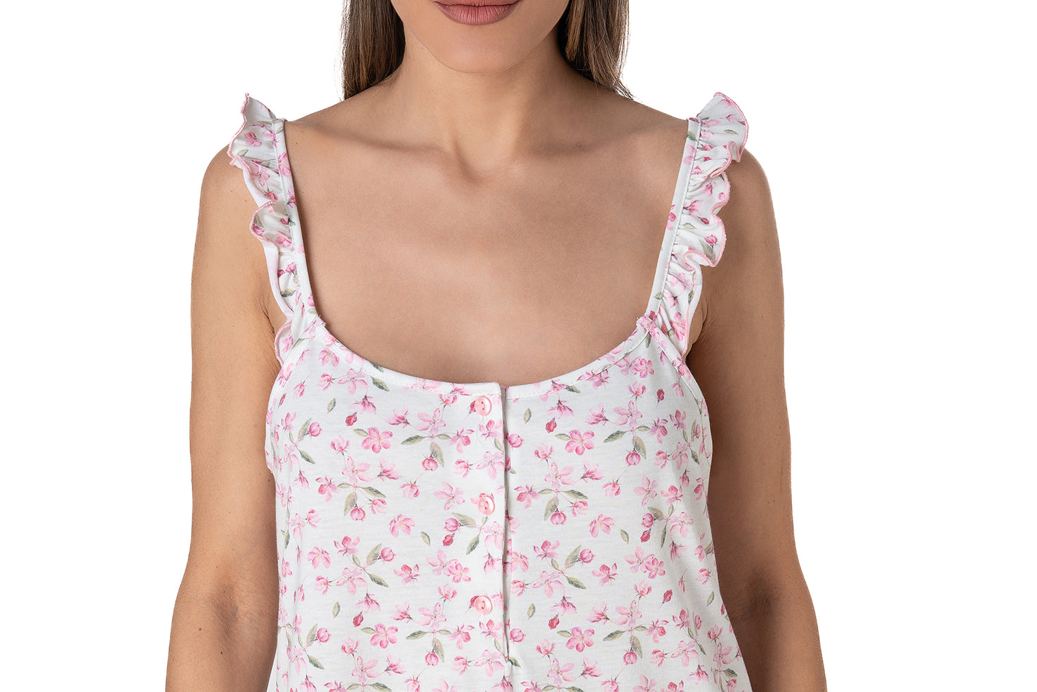 Relax - Γυναικείο Νυχτικό Cami με Κουμπιά & Μοτίβο Paisley