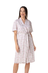 Relax - Γυναικεία Καλοκαιρινή Ρόμπα Αέρινη Rose Paisley με Ζώνη