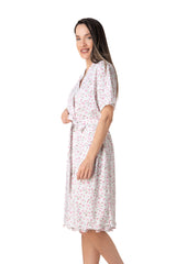 Relax - Γυναικεία Καλοκαιρινή Ρόμπα Αέρινη Rose Paisley με Ζώνη