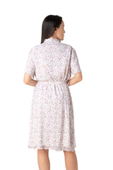 Relax - Γυναικεία Καλοκαιρινή Ρόμπα Αέρινη Rose Paisley με Ζώνη