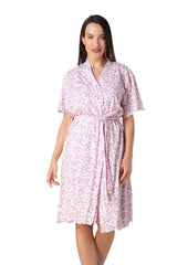 Relax - Γυναικεία Καλοκαιρινή Ρόμπα Αέρινη Rose Paisley με Ζώνη