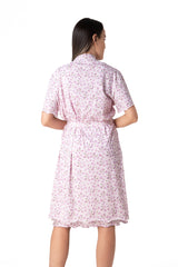 Relax - Γυναικεία Καλοκαιρινή Ρόμπα Αέρινη Rose Paisley με Ζώνη