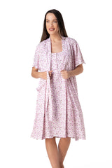 Relax - Γυναικεία Καλοκαιρινή Ρόμπα Αέρινη Rose Paisley με Ζώνη