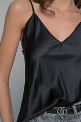 MilenaByParis - Κομψό Σατέν Lingerie Top