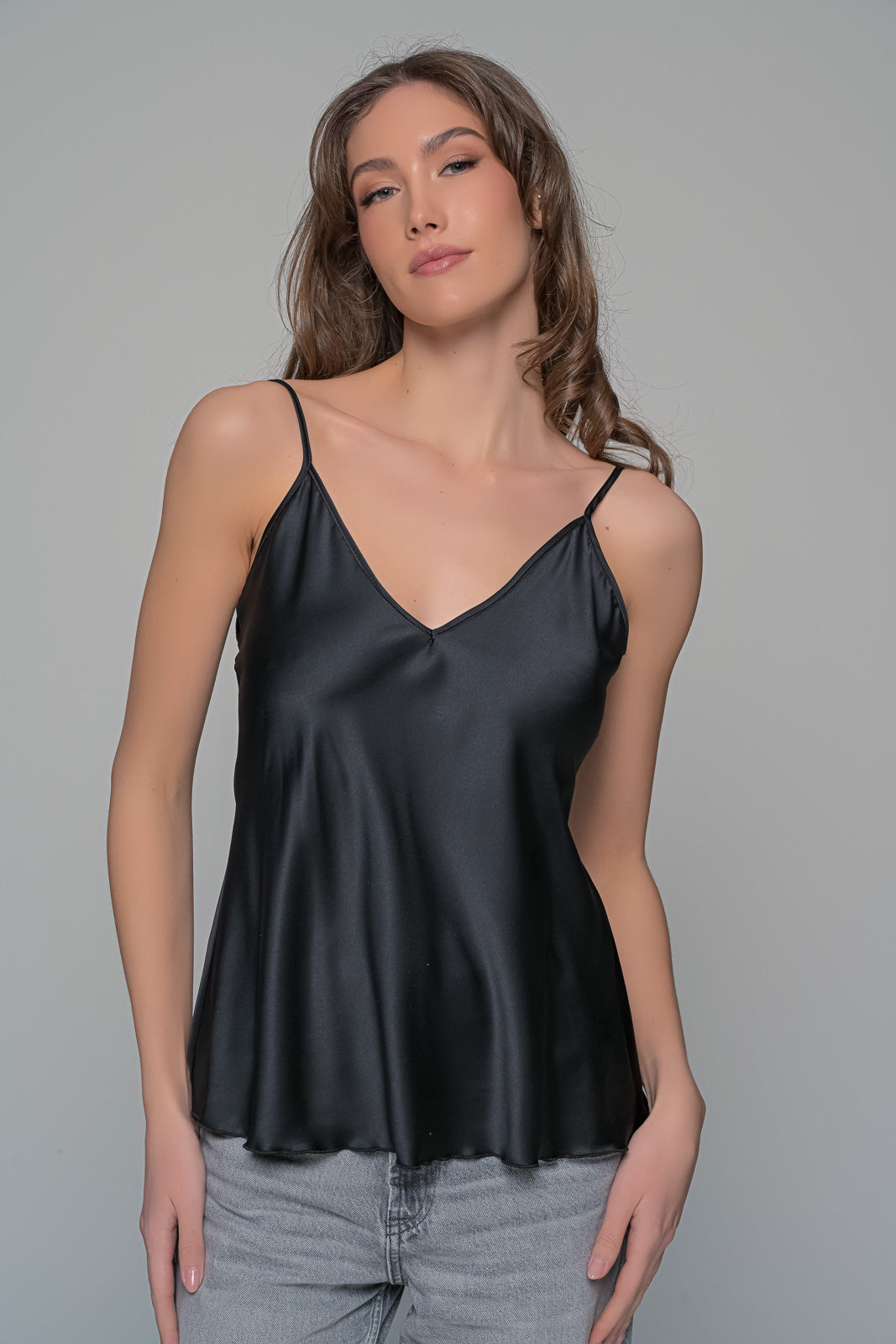MilenaByParis - Κομψό Σατέν Lingerie Top