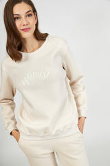 Harmony - Γυναικείο Φούτερ Homewear Μονόχρωμο Optimist Sand