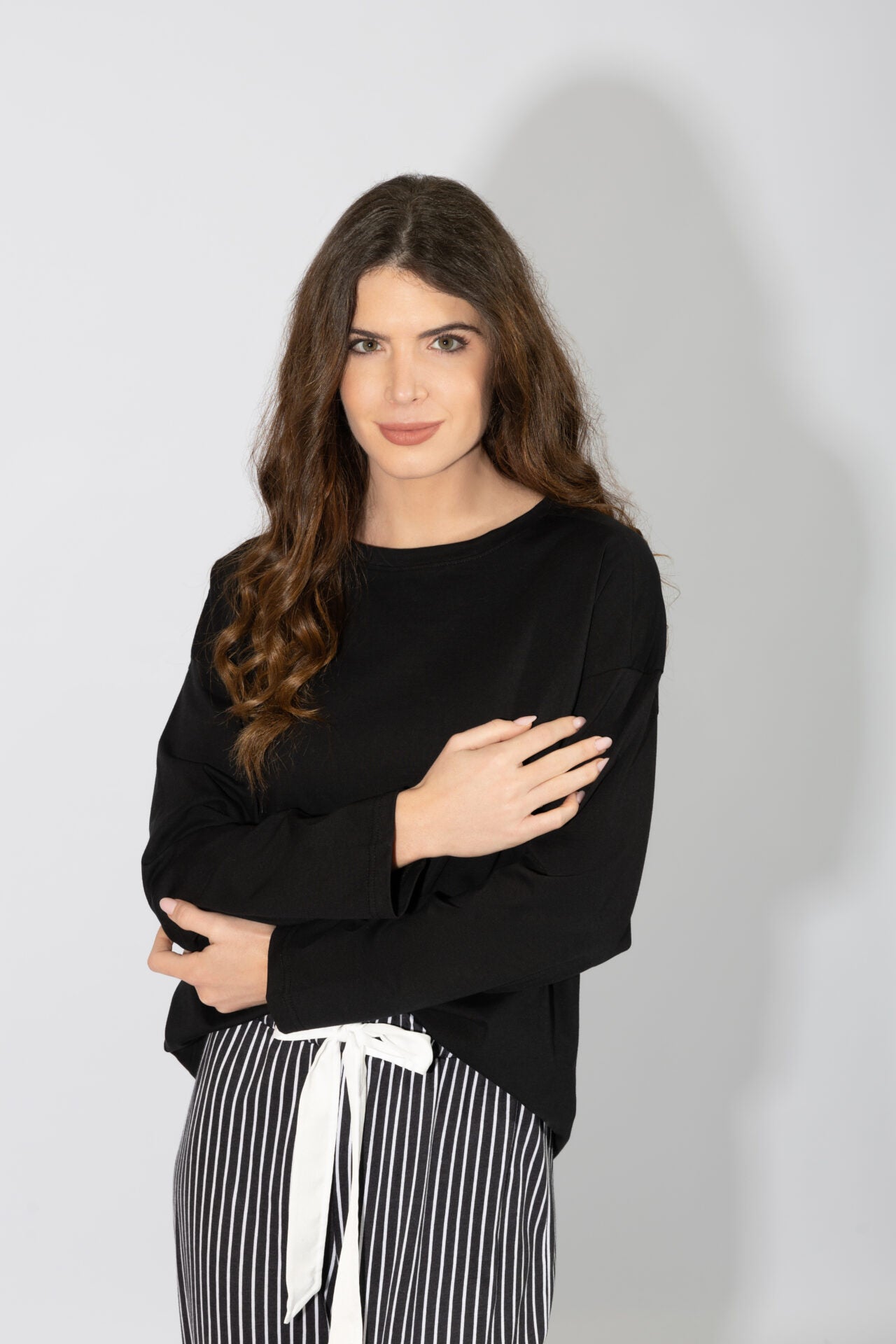 Harmony - Γυναικεία Πιτζάμα Cotton/Modal  Black