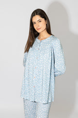Harmony - Γυναικεία Πιτζάμα Εμπριμέ Με Κουμπιά Cotton/Modal