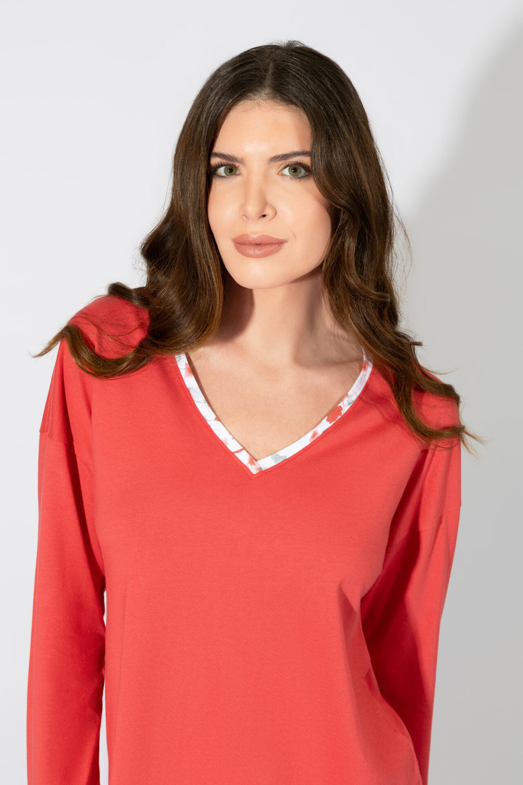 Harmony - Γυναικεία Πιτζάμα Βε Με Εμπριμέ Παντελόνι Cotton/Modal