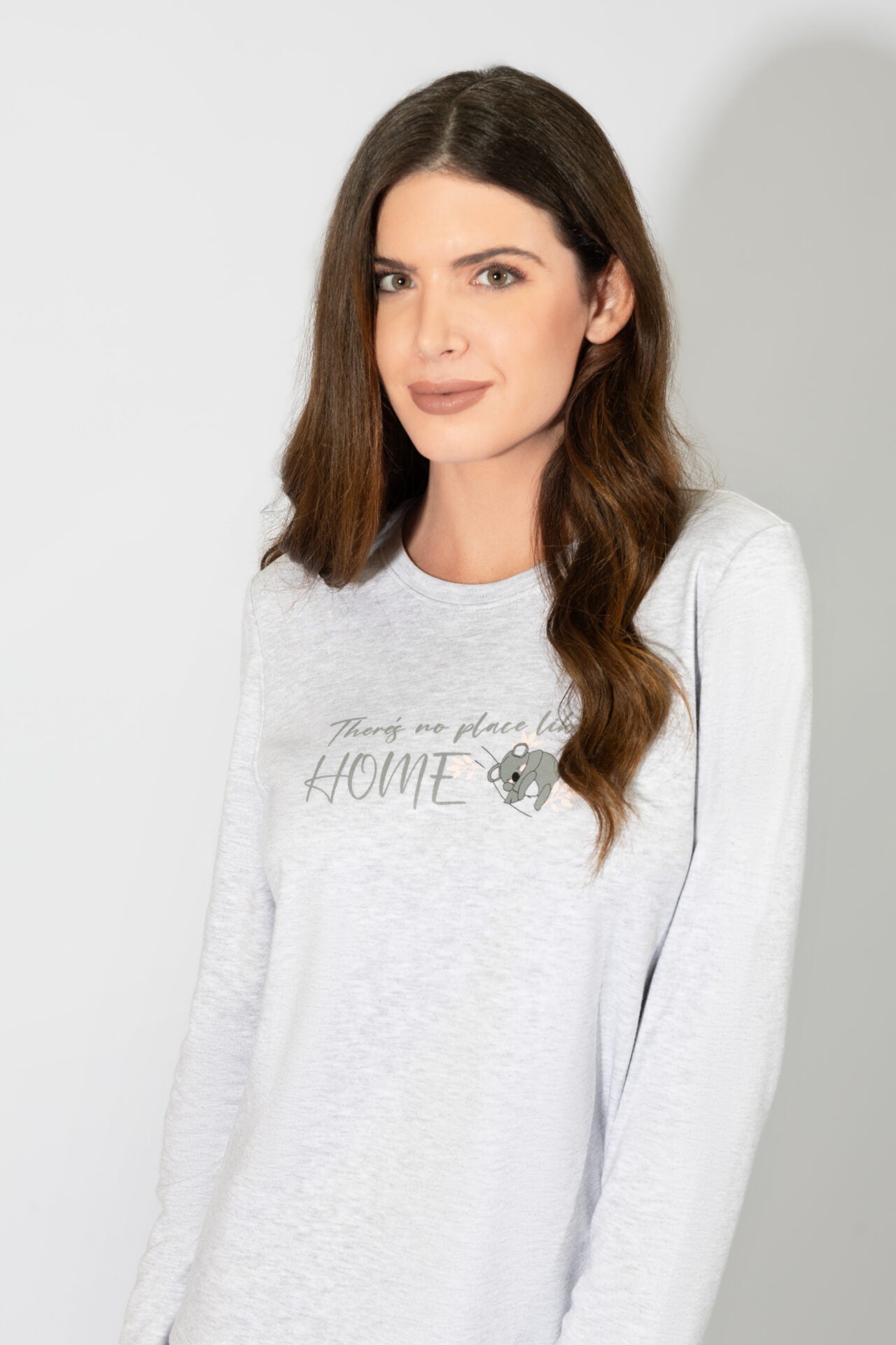 Harmony - Γυναικεία Πιτζάμα “Home” Cotton  Grey Mel