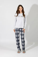 Harmony - Γυναικεία Πιτζάμα “Home” Cotton  Grey Mel