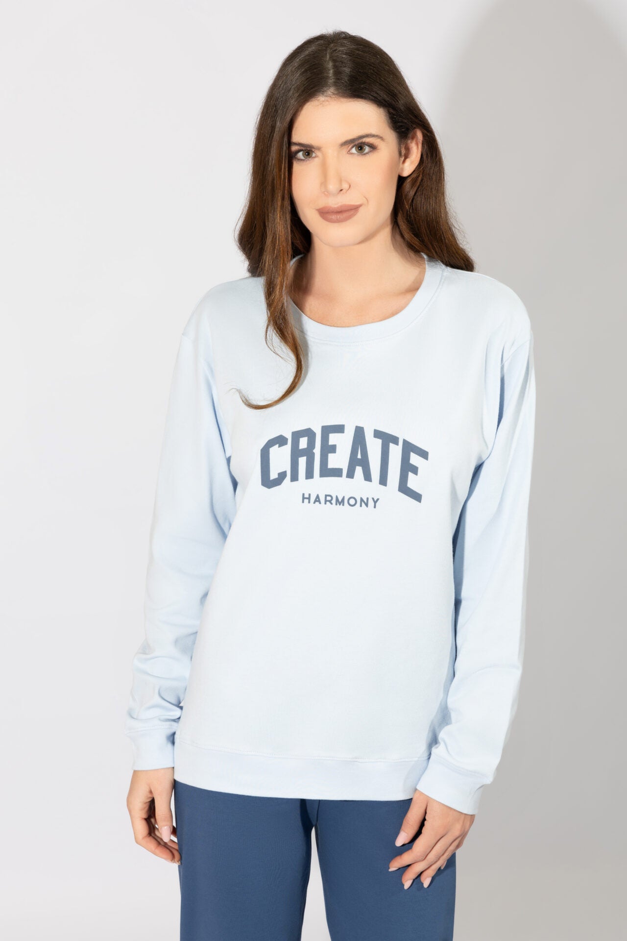 Harmony - Γυναικεία Πιτζάμα “Create” Cotton  Ciel/Blue