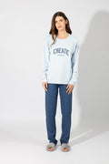 Harmony - Γυναικεία Πιτζάμα “Create” Cotton  Ciel/Blue