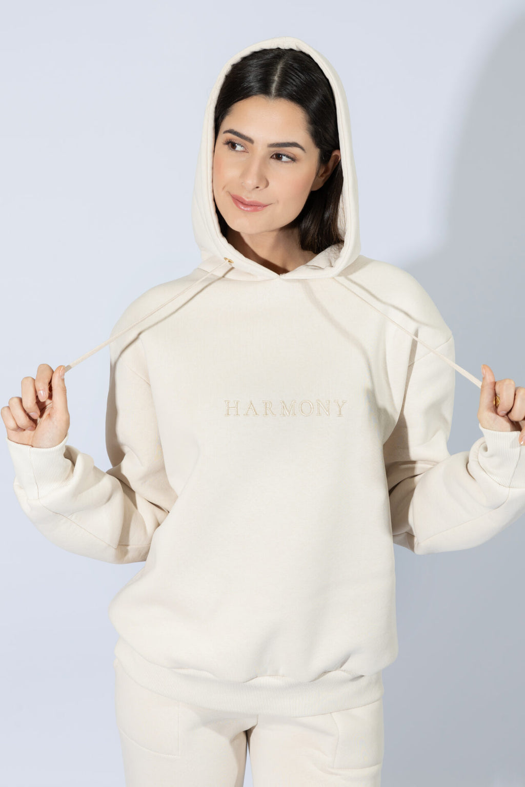 Harmony - Γυναικεία Φόρμα Harmony Με Κουκούλα Φούτερ  Sand