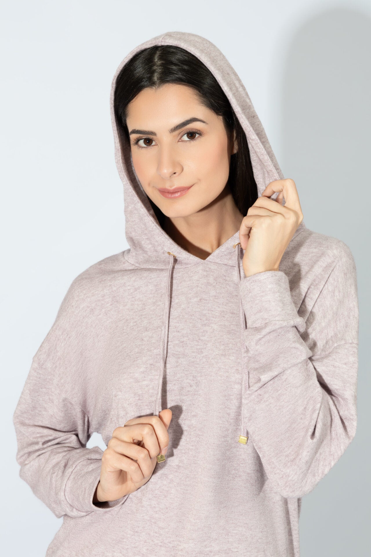 Harmony - Γυναικείο Homewear Πλεκτό Με Κουκούλα  Lavender