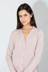 Harmony - Γυναικείο Homewear Πλεκτό Με Κουμπιά  Lavender