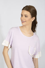 Harmony - Soft Yellow Σετ T-Shirt & Σορτς Με Ruffle Λεπτομέρειες