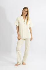 Harmony - Παστέλ Καρό Σετ Ύπνου 50% Cotton - 50% Modal