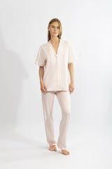 Harmony - Παστέλ Καρό Σετ Ύπνου 50% Cotton - 50% Modal