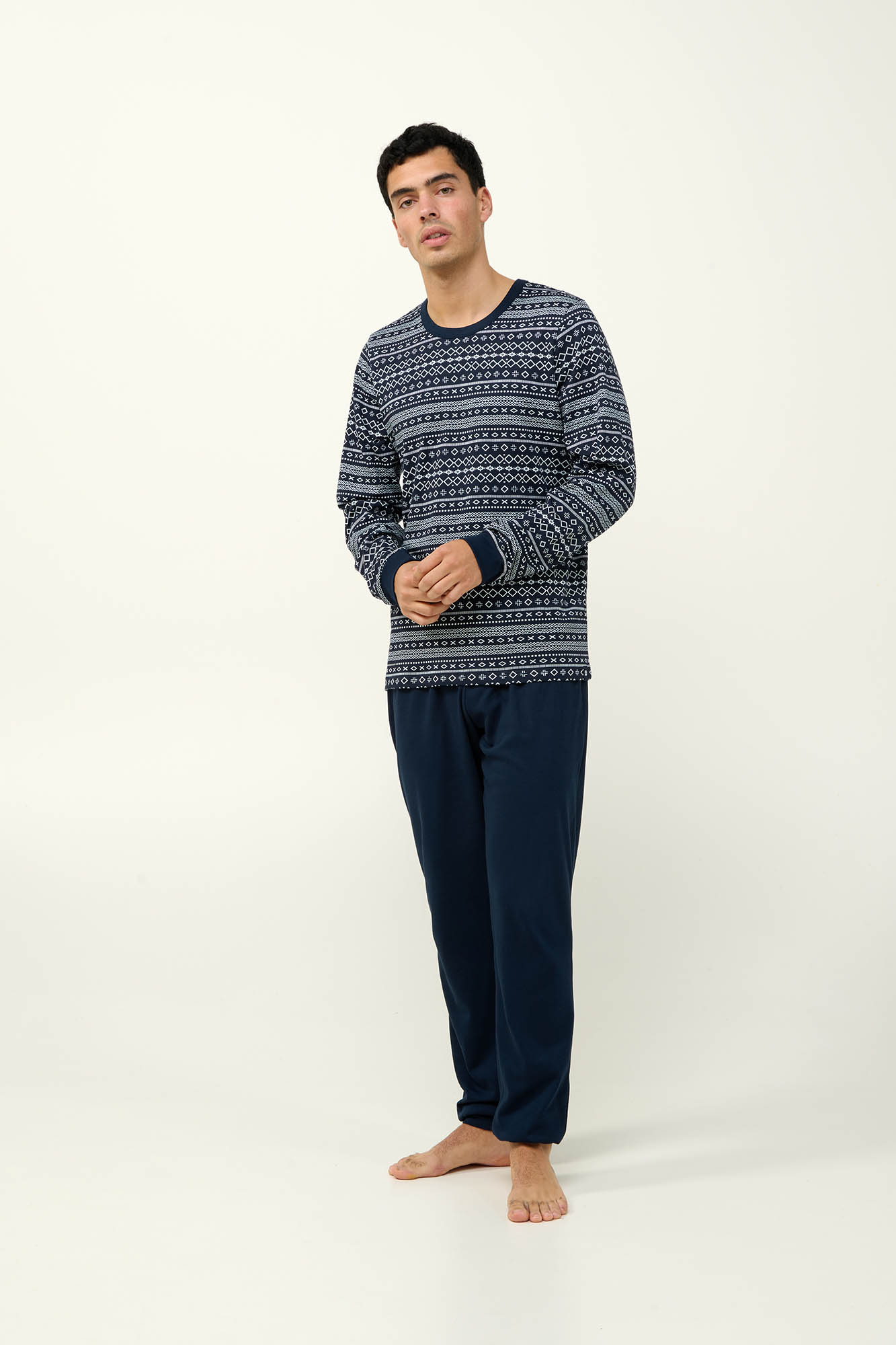 Vamp - Ανδιρκή Βαμβακερή Πυτζάμα με Μανσέτες