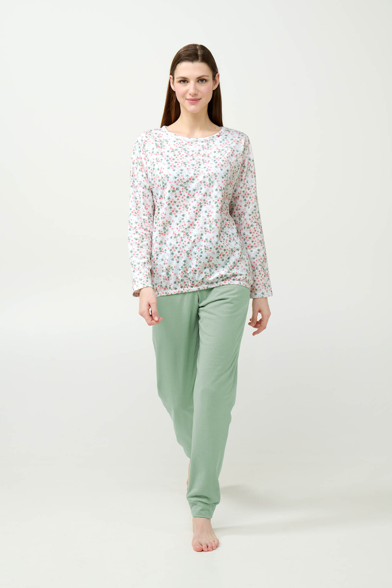 Vamp - Γυναικεία Φούτερ Πυτζάμα με Μανσέτες