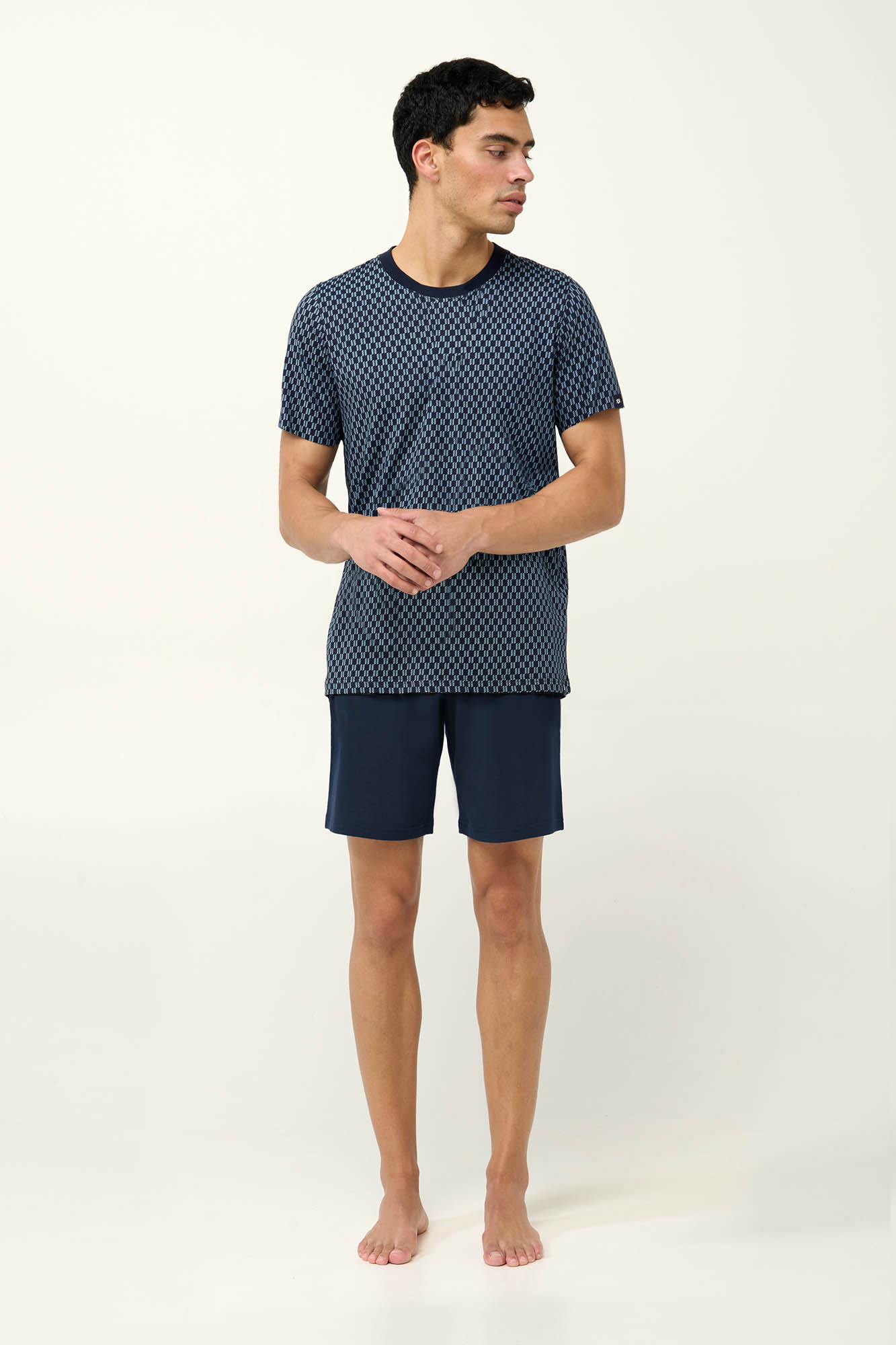 Vamp - Ανδρική Βαμβακερή Πυτζάμα με Κοντό Μανίκι