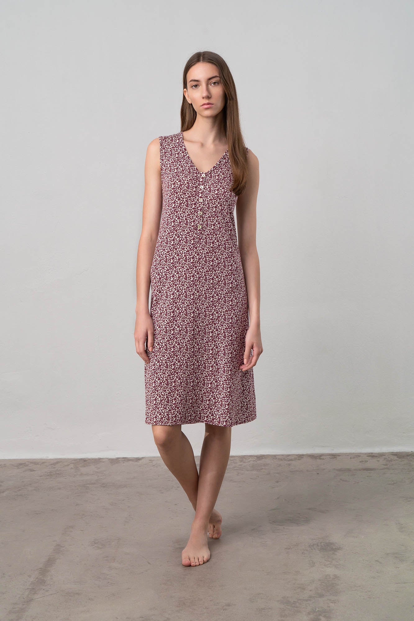 Vamp - Φλοράλ Νυχτικό με Πατιλέτα