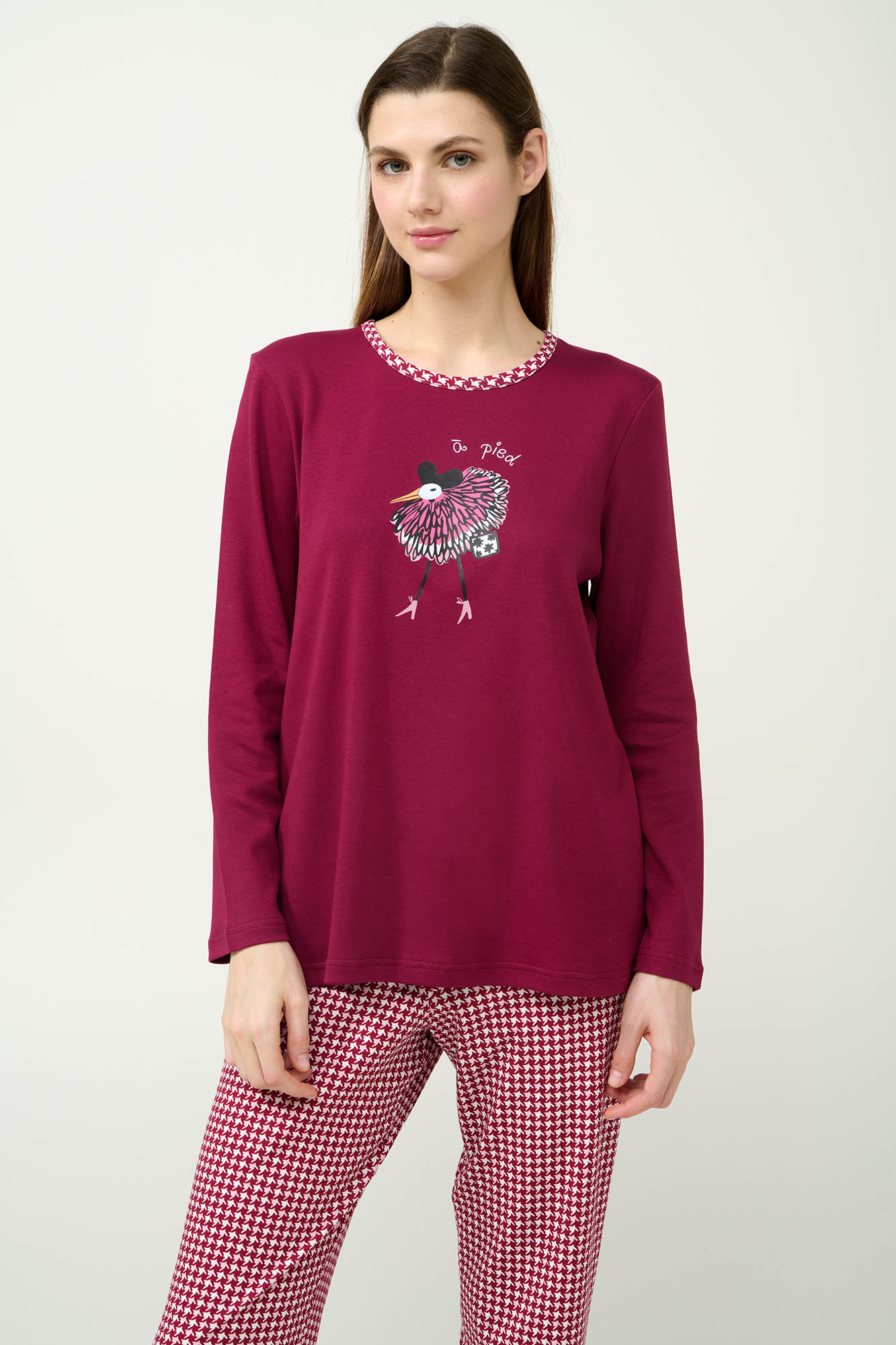 Vamp - Βαμβακερή Χειμερινή Γυναικεία Πυτζάμα