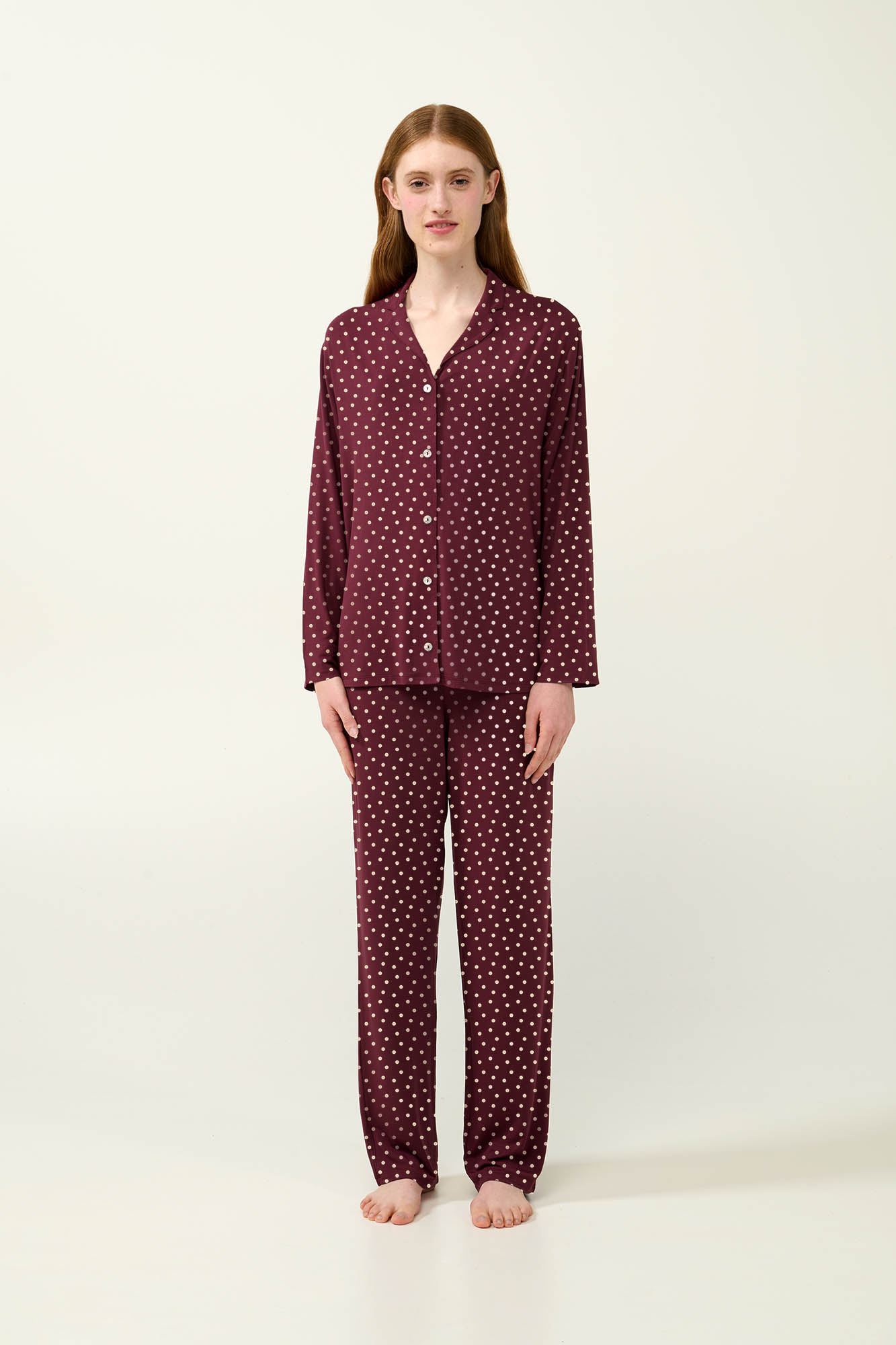 Vamp - Γυναικεία Πυτζάμα Micromodal με Κουμπιά