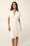 Vamp - Μονόχρωμη Καλοκαιρινή Γυναικεία Ρόμπα Micromodal