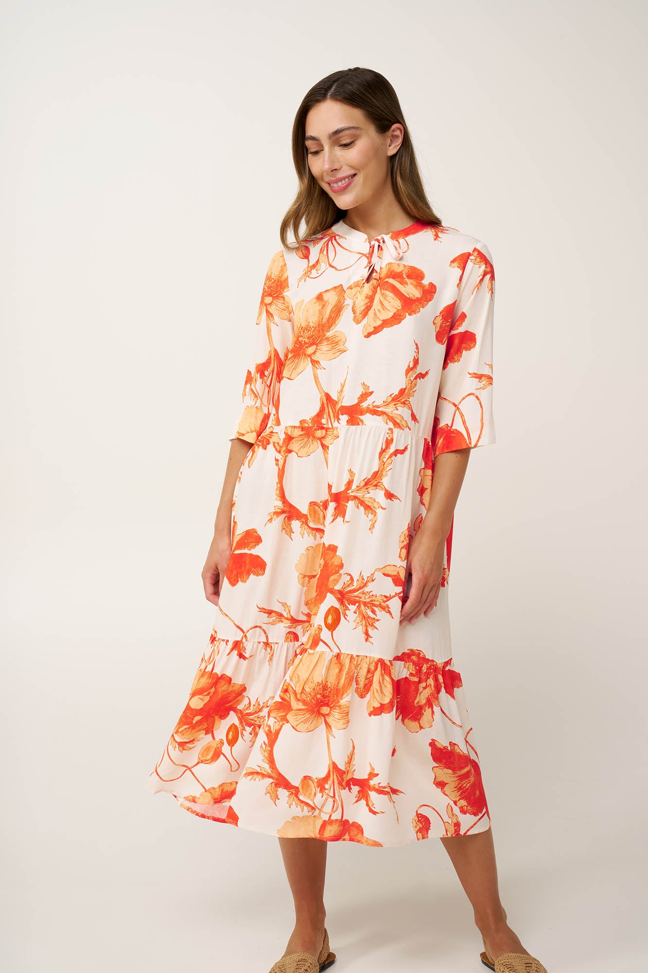 Vamp - Μακρύ Καλοκαιρινό Φόρεμα από Ποπλίνα