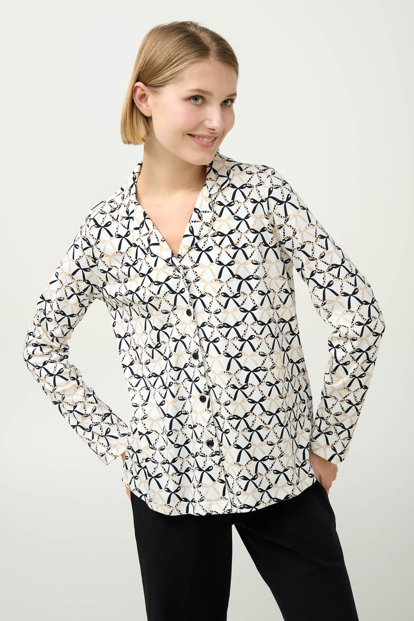 Vamp - Γυναικεία Βαμβακερή Κουμπωτή Πυτζάμα