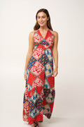 Vamp - Maxi Τροπικό Καλοκαιρινό Φόρεμα από Ποπλίνα