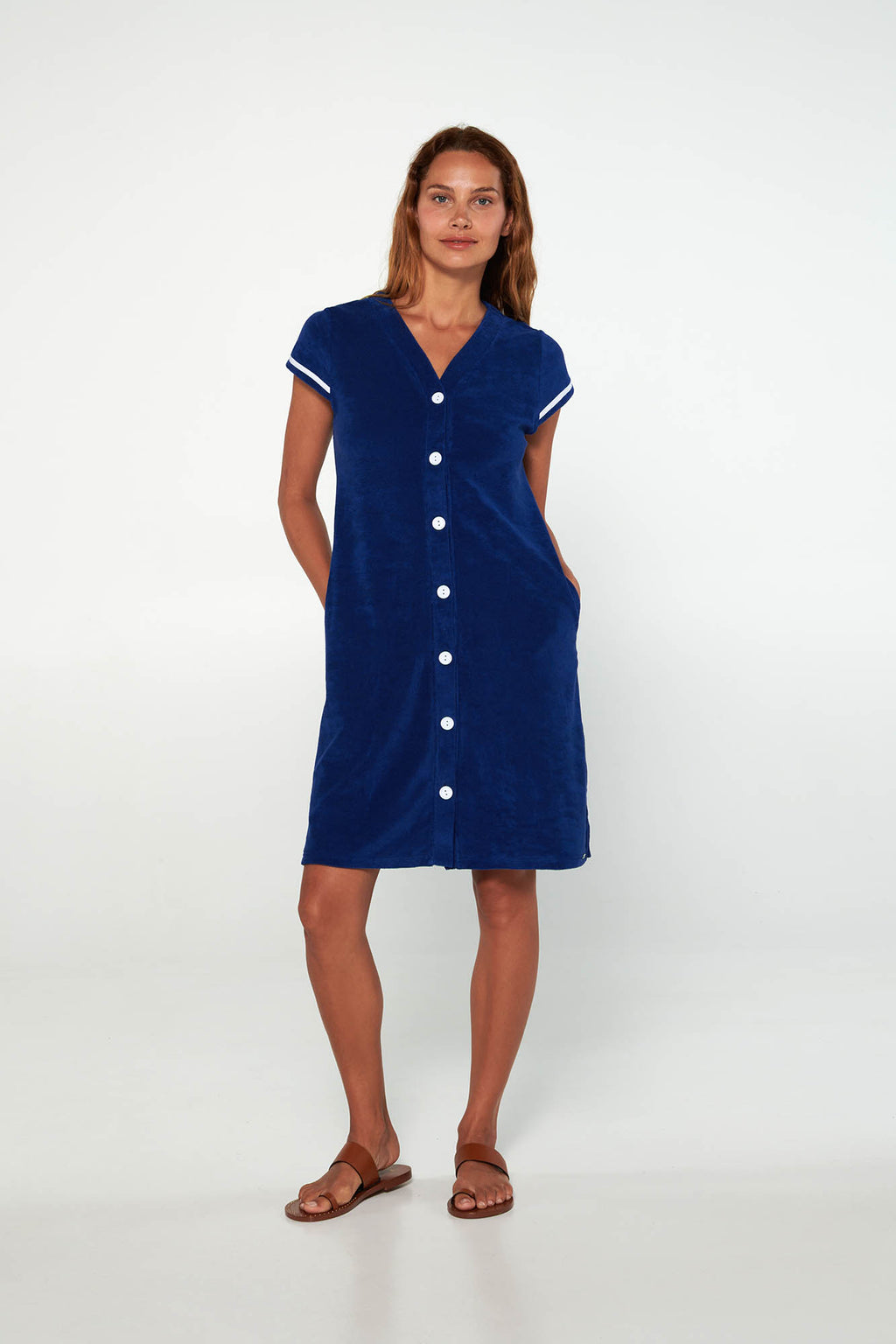 Vamp - Μονόχρωμο Frottee Φόρεμα