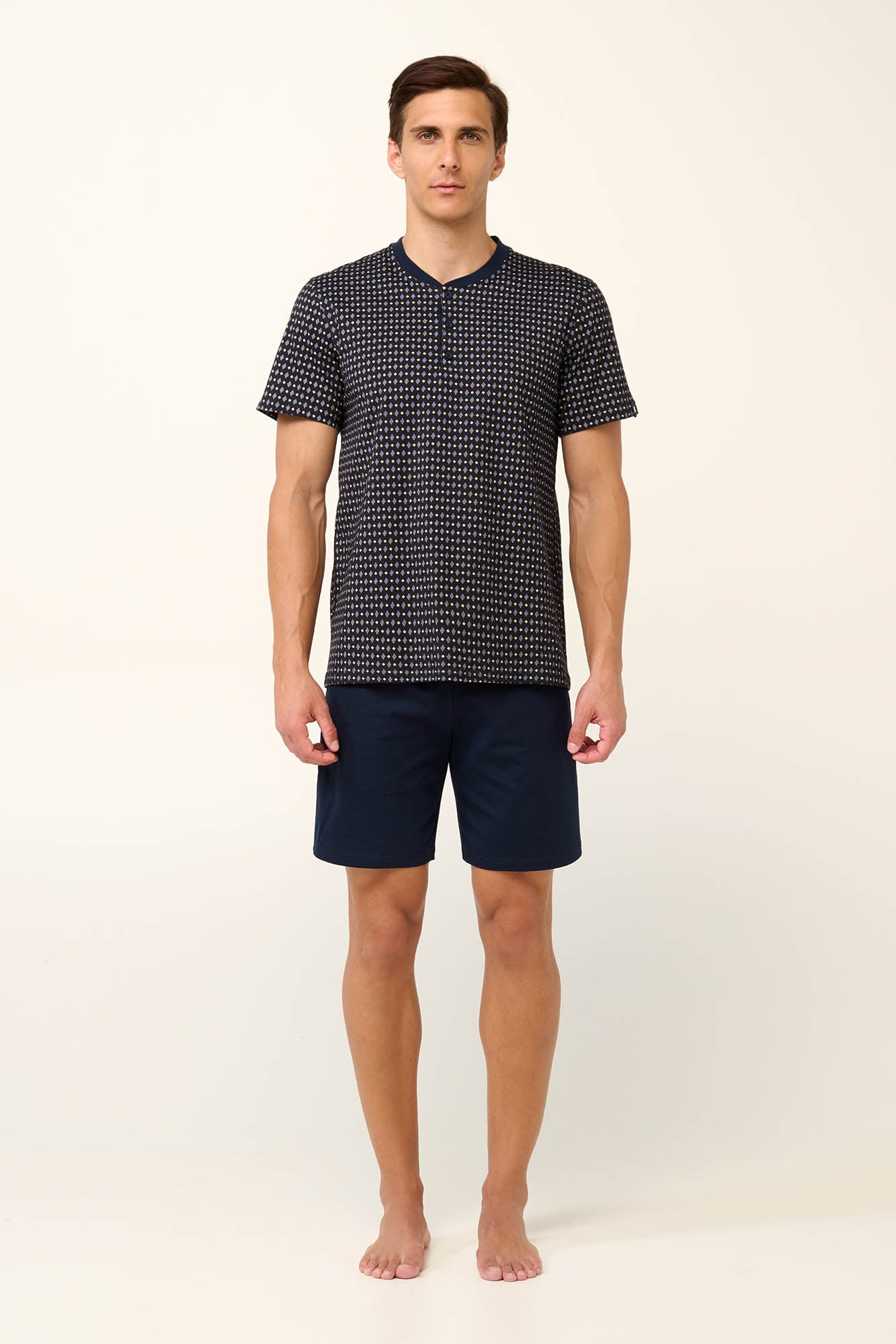 Vamp - Βαμβακερή Ανδρική Πυτζάμα με Πατιλέτα