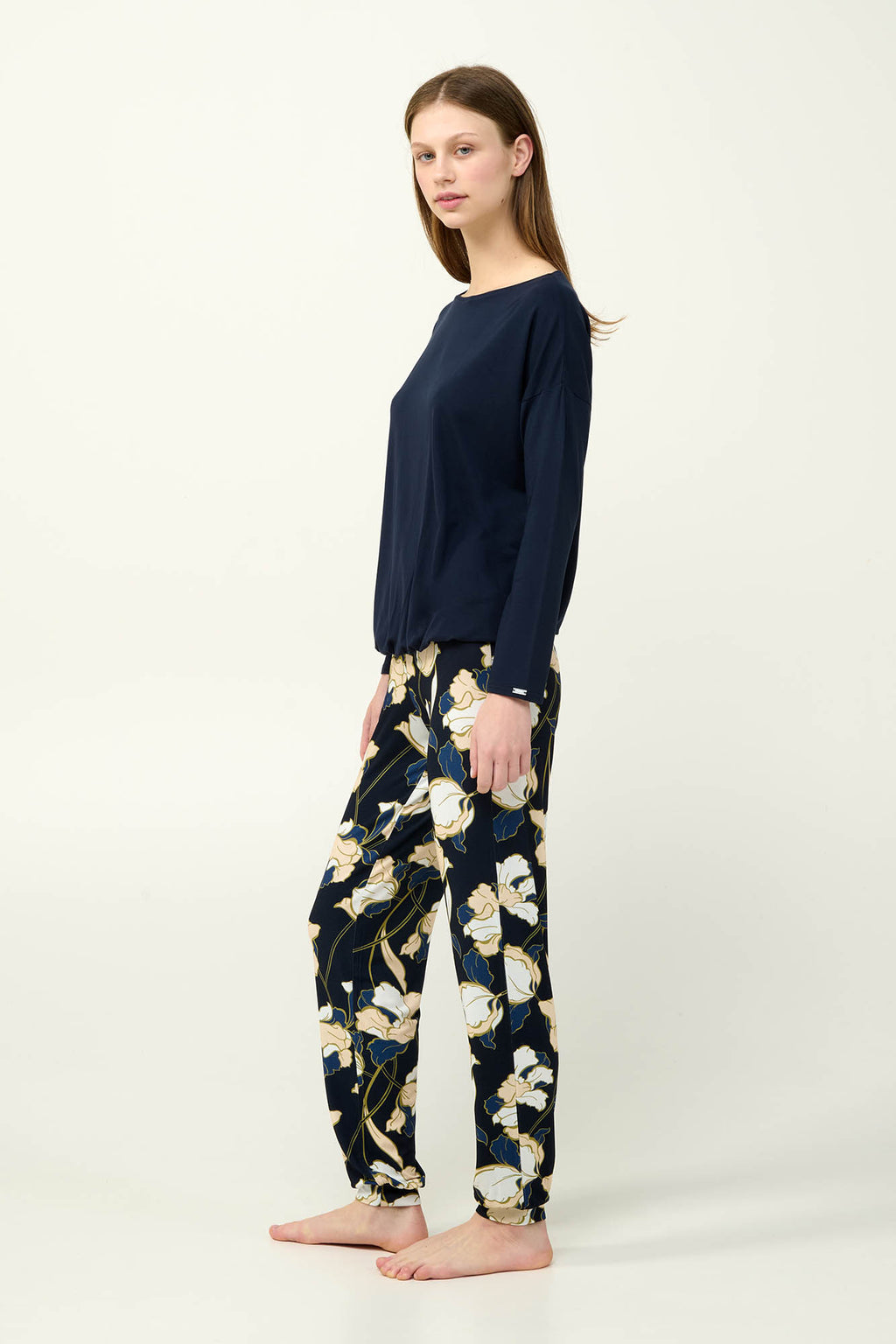 Vamp - Γυναικεία Πυτζάμα Viscose με Φλοράλ Παντελόνι