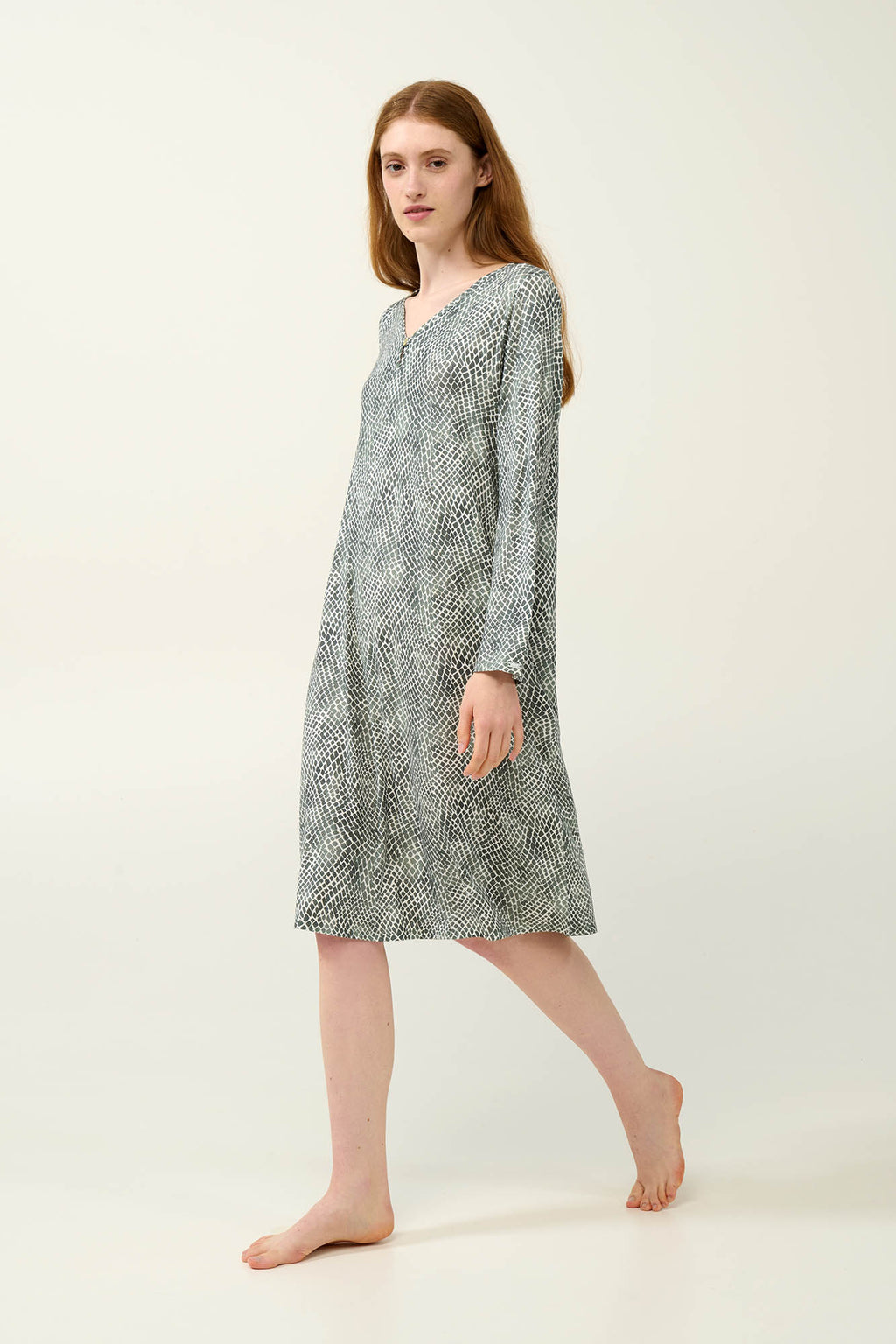 Vamp - Χειμερινό Micromodal Νυχτικό Animal Print