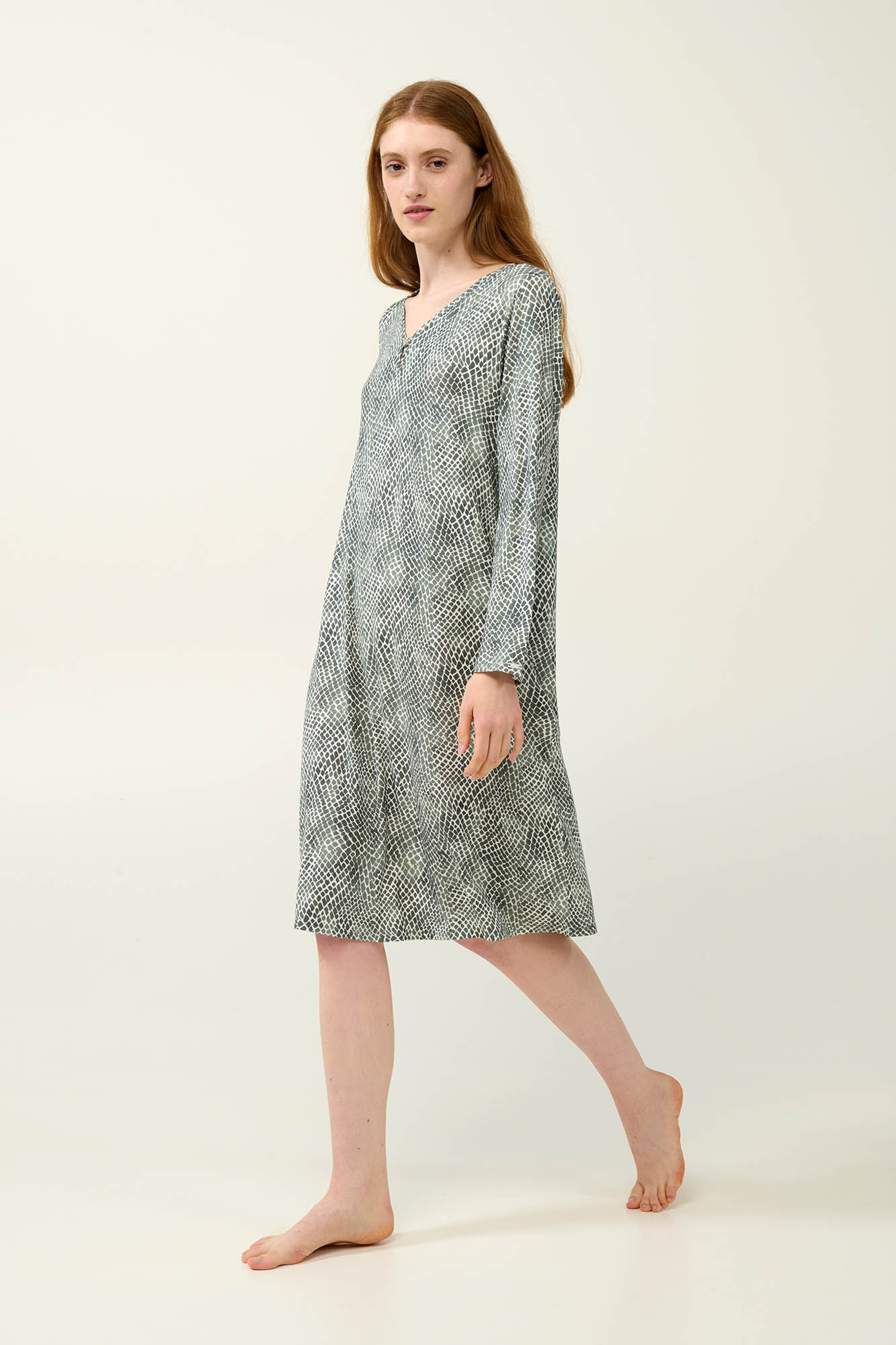 Vamp - Χειμερινό Micromodal Νυχτικό Animal Print