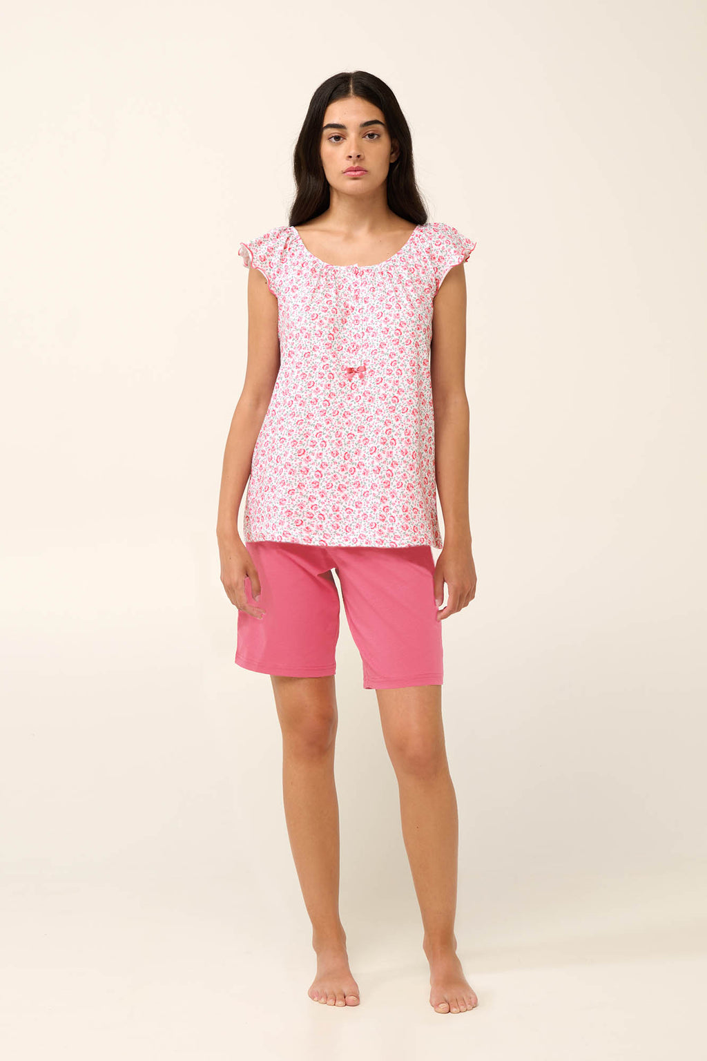 Vamp - Βαμβακερή Γυναικεία Πυτζάμα με Πατιλέτα