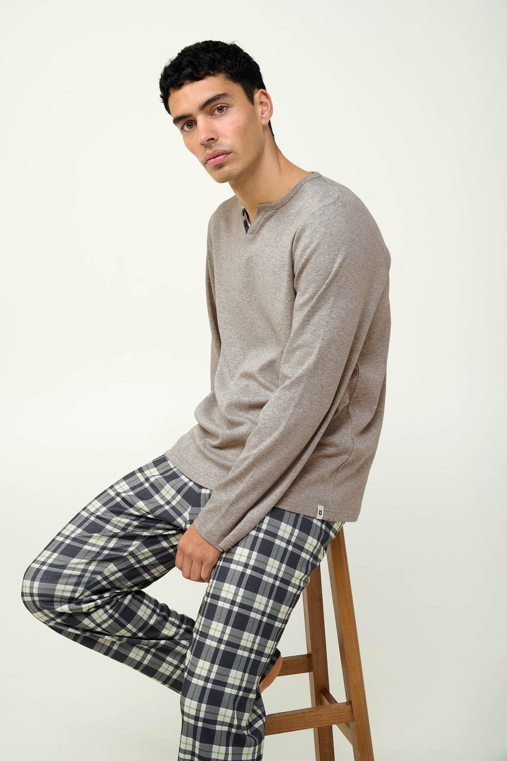 Vamp - Πυτζάμες Ανδρικές Πικέ V-Λαιμόκοψη