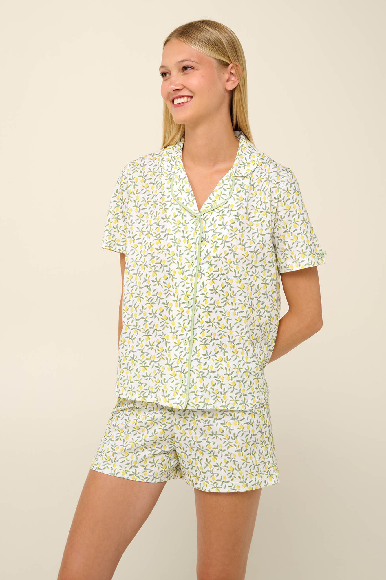 Vamp - Βαμβακερή Γυναικεία Πυτζάμα με Κουμπιά