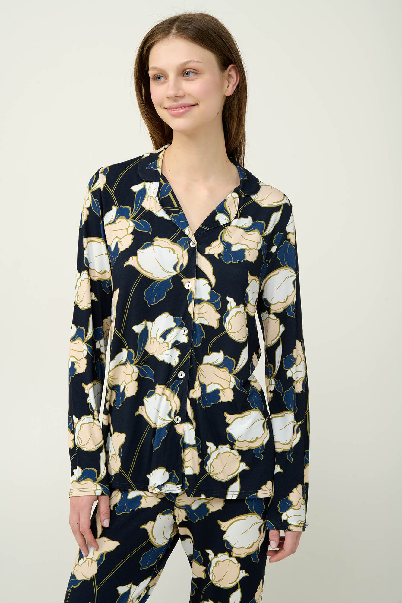 Vamp - Κουμπωτή Γυναικεία Πυτζάμα Viscose