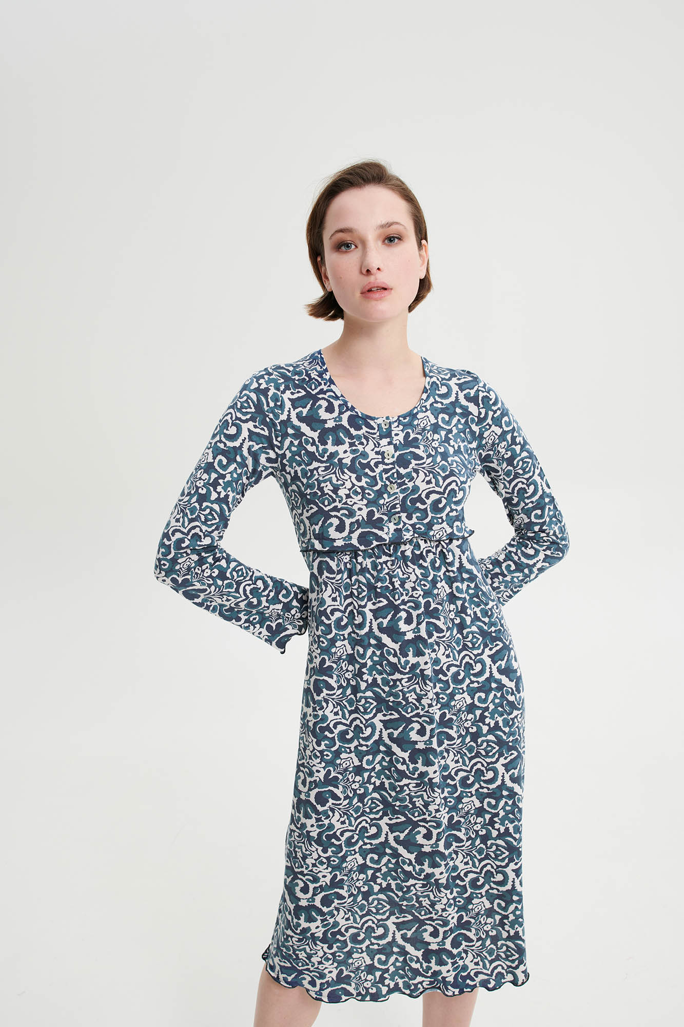 Vamp - Νυχτικό με Μακρύ Μανίκι