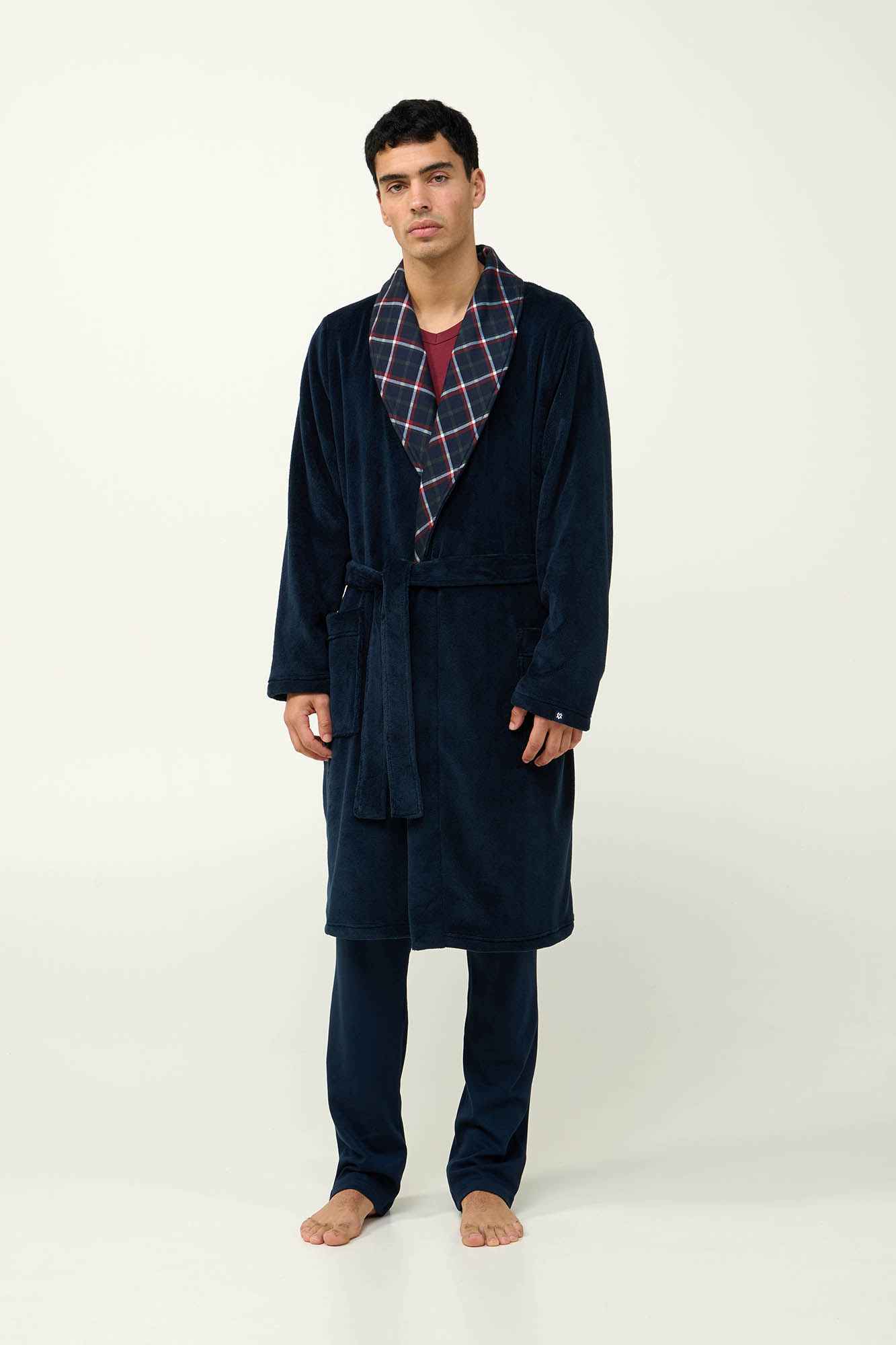 Vamp - Μακριά Ανδρική Fleece Ρόμπα