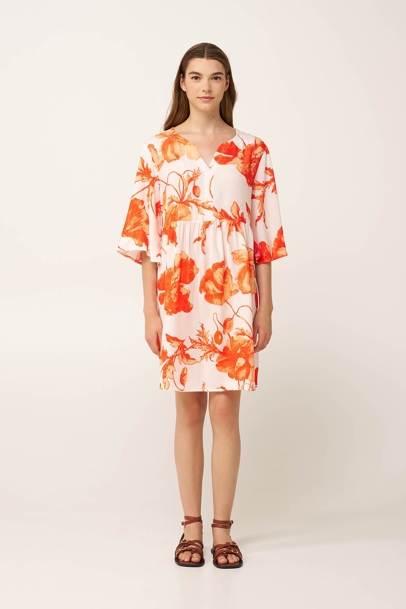 Vamp - Καλοκαιρινό Φλοράλ Φόρεμα από Ποπλίνα