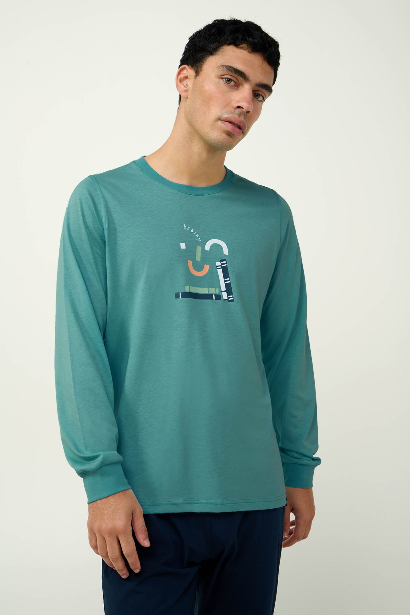 Vamp - Ανδρική Βαμβακερή Πυτζάμα με Μανσέτες