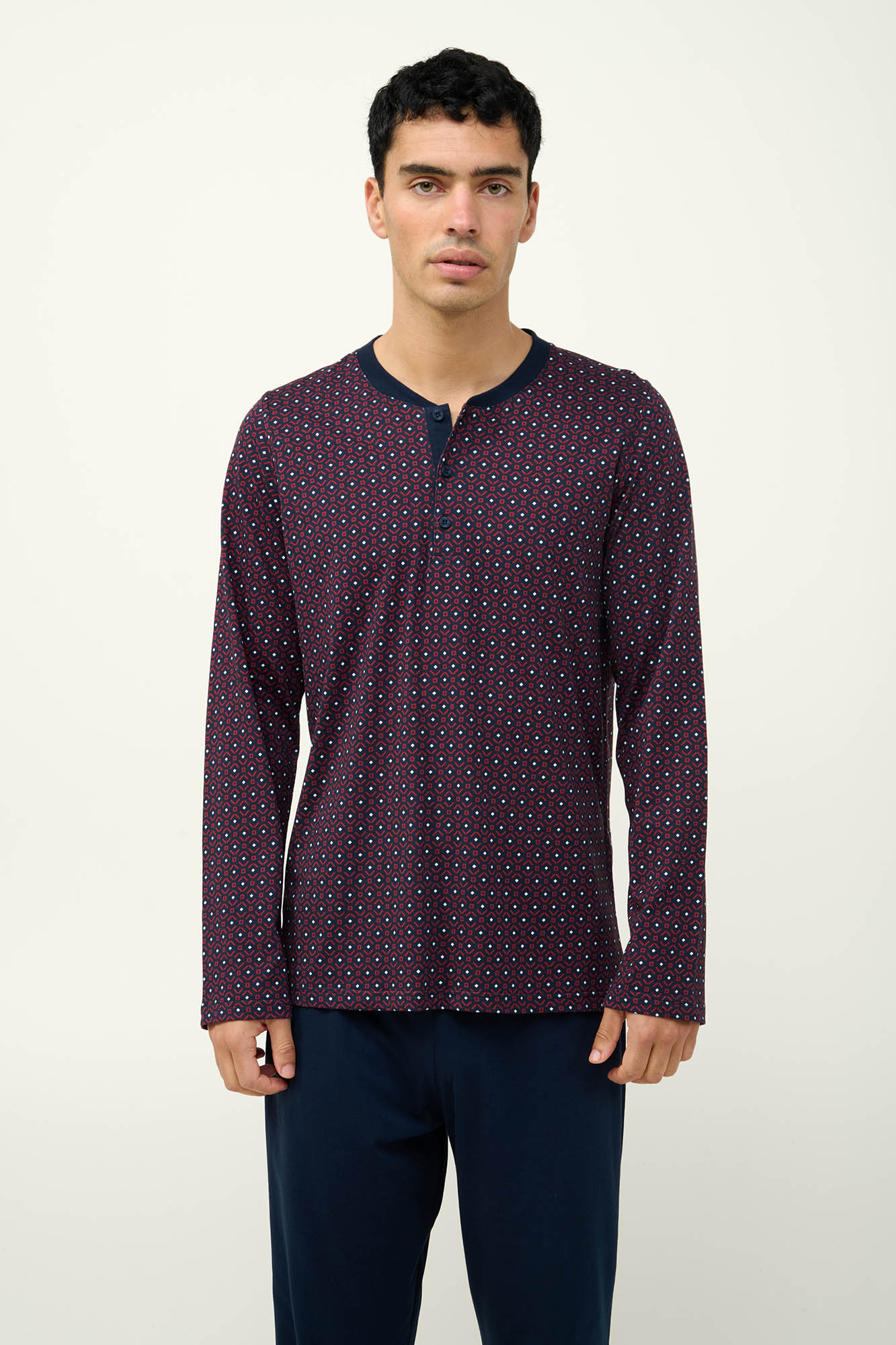 Vamp - Ανδρική Βαμβακερή Πυτζάμα με Πατιλέτα