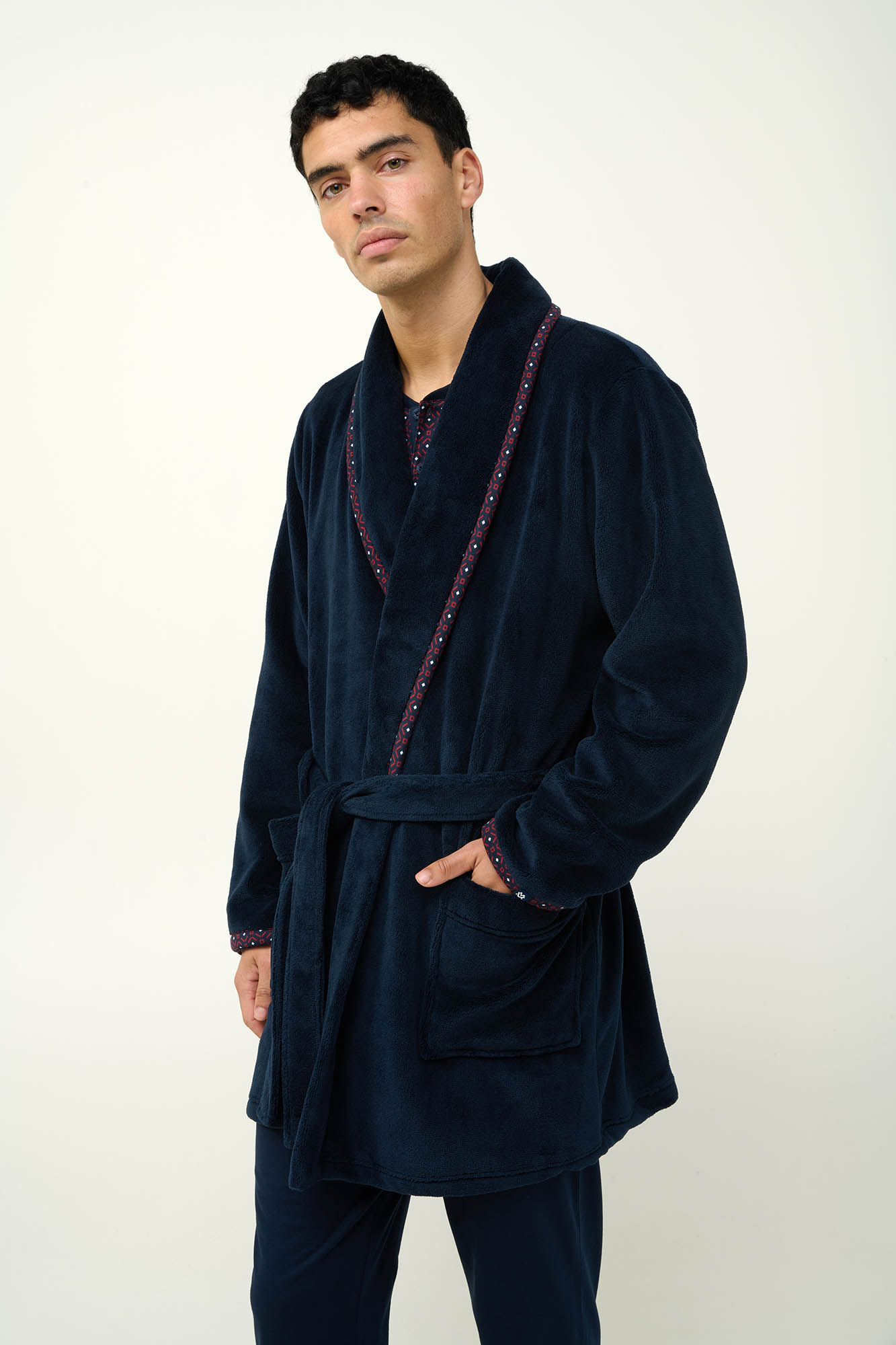 Vamp - Σταυρωτή Ανδρική Fleece Ρόμπα