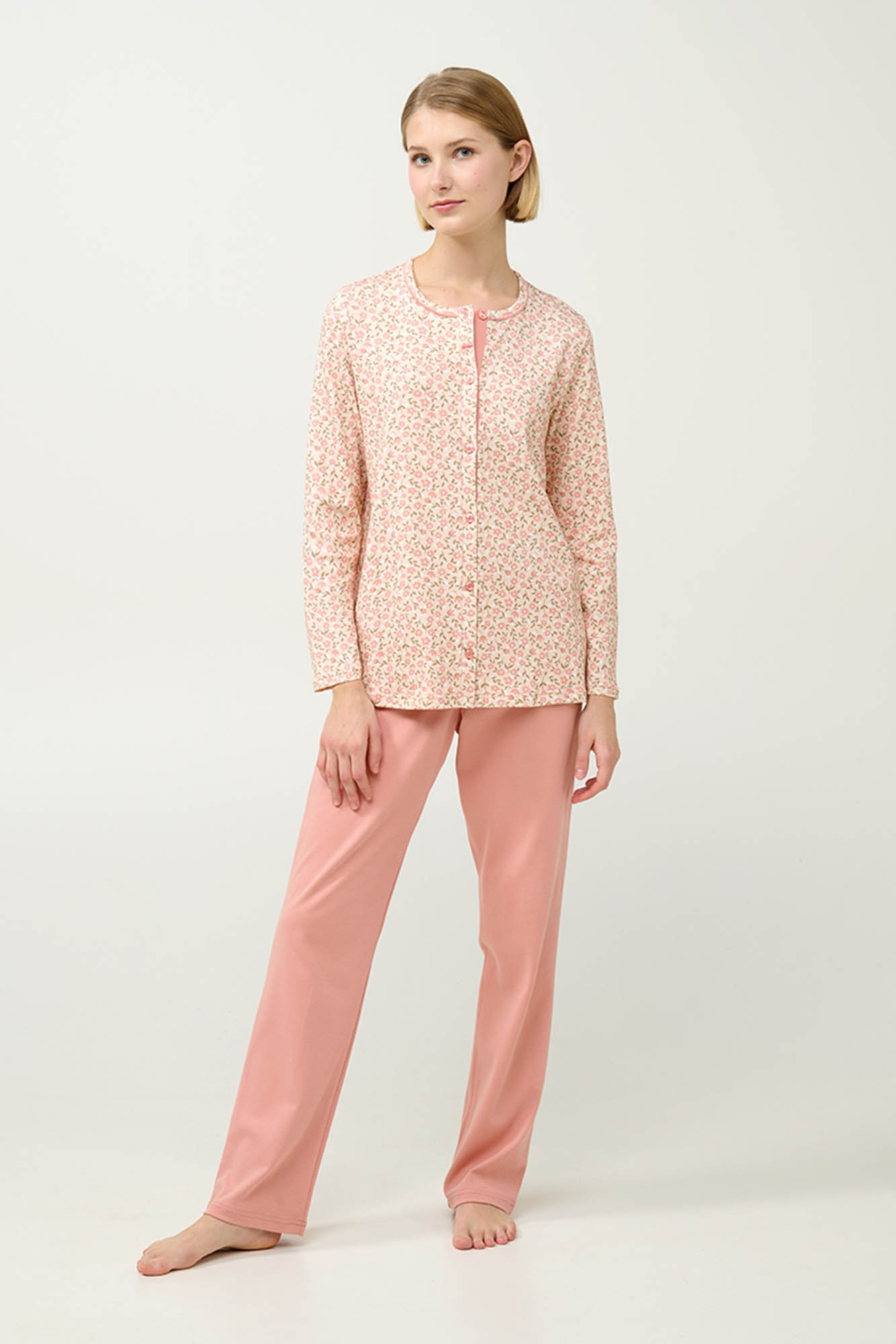 Vamp - Γυναικεία Βαμβακερή Κουμπωτή Πυτζάμα